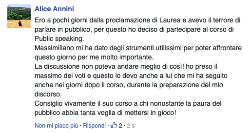 opinioni corso public speaking